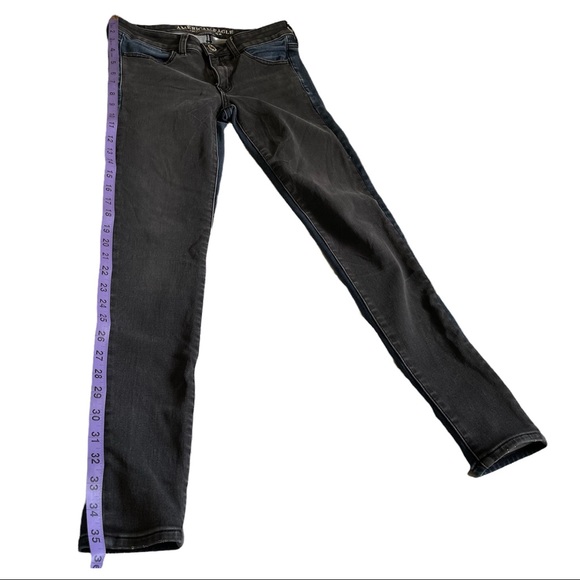 American Eagle two tone black and blue jeggings - Picture 9 of 12